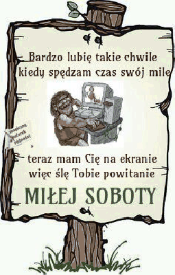 Drewniana tabliczka miłej soboty